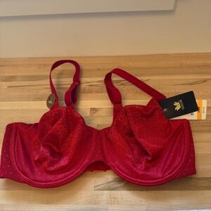 Wacoal Red Bra 34DD Full Coverage Underwire Lingerie Polka Dot New‎ with Tags